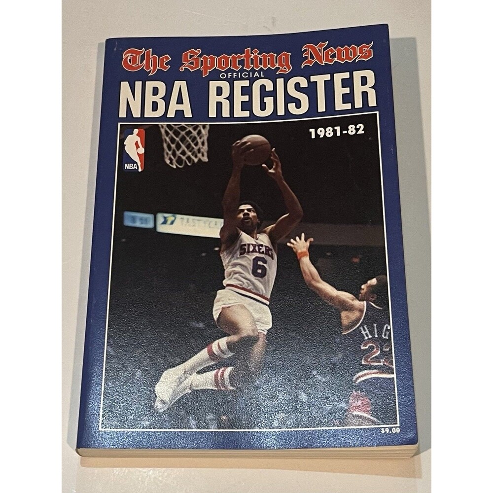The Sporting News Official NBA Register 1981-82 Dr. J - Julius Erving Cover